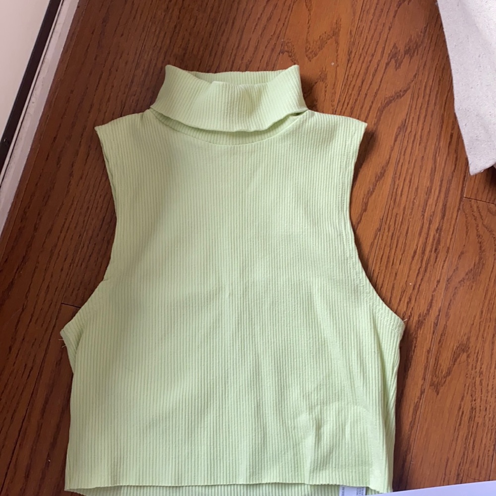 Light lime green top